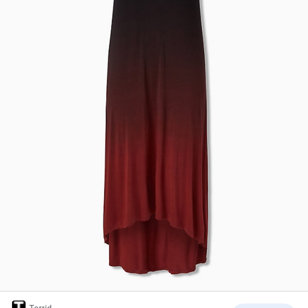 5x Torrid hilo Maxi dip dye red rust